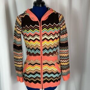 Missoni Target Collab Hooded Chevron Knit Sweater